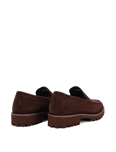 Мужские туфли лоферы замшевые коричневые - фото 5 - Miraton