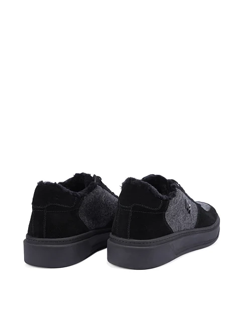 Чоловічі кеди MIRATON замшеві чорні - фото 4 - Miraton