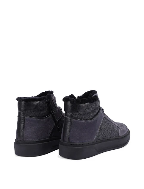 Мужские ботинки замшевые серые - фото 4 - Miraton