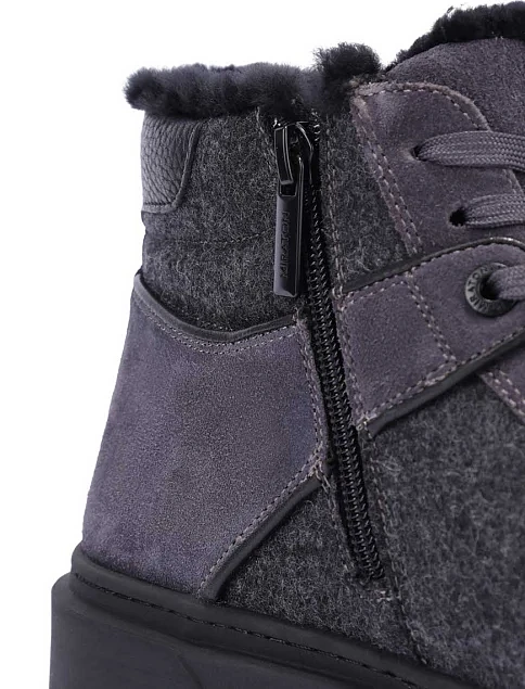 Мужские ботинки замшевые серые - фото 5 - Miraton