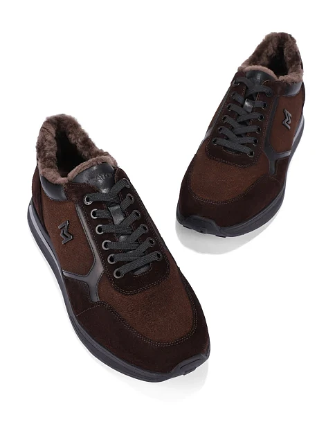 Чоловічі кросівки замшеві коричневі - фото 5 - Miraton