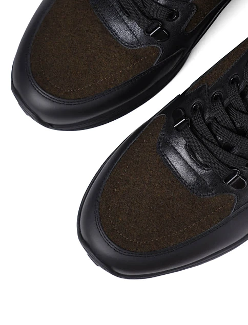 Чоловічі кросівки MIRATON шкіряні чорні - фото 5 - Miraton