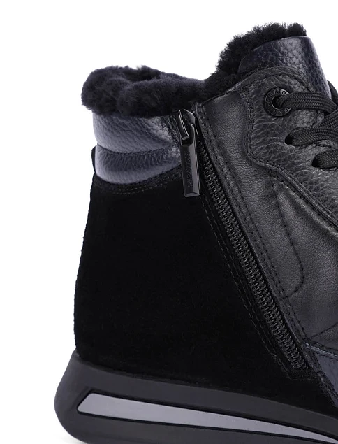 Мужские ботинки кожаные черные - фото 5 - Miraton