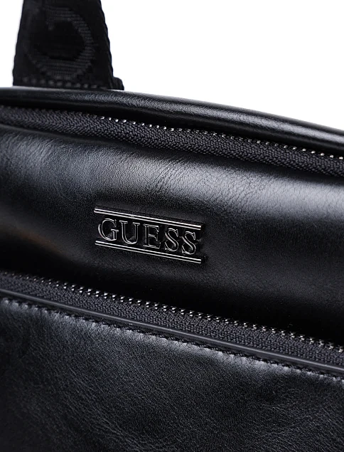 Мужская сумка мессенджер Guess из экокожи черная - фото 5 - Miraton