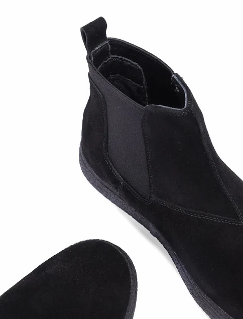 Чоловічі черевики челсі Miguel Miratez замшеві чорні - фото 2 - Miraton