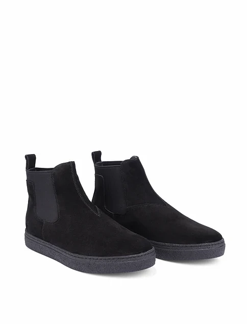 Чоловічі черевики челсі Miguel Miratez замшеві чорні - фото 3 - Miraton