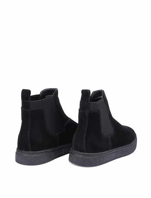 Чоловічі черевики челсі Miguel Miratez замшеві чорні - фото 4 - Miraton