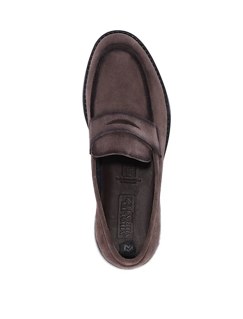 Чоловічі туфлі лофери Miguel Miratez замшеві сірі - фото 5 - Miraton