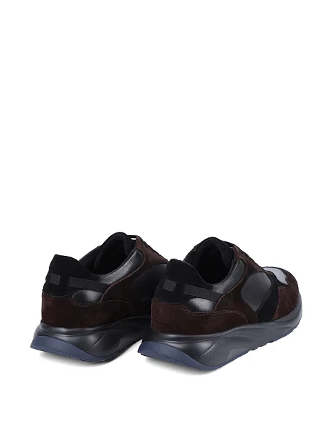 Чоловічі кросівки MIRATON шкіряні чорно-коричневі - фото 4 - Miraton