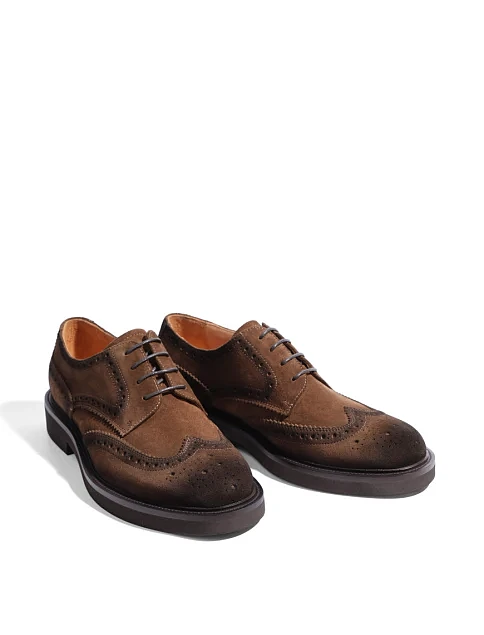 Мужские туфли Miguel Miratez замшевые коричневые - фото 2 - Miraton