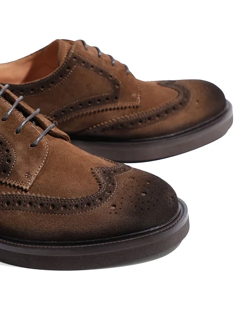 Мужские туфли Miguel Miratez замшевые коричневые - фото 3 - Miraton