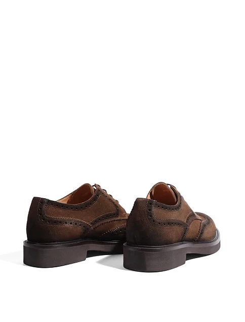 Мужские туфли Miguel Miratez замшевые коричневые - фото 4 - Miraton