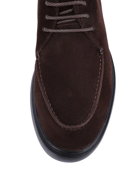 Мужские ботинки замшевые коричневые - фото 5 - Miraton