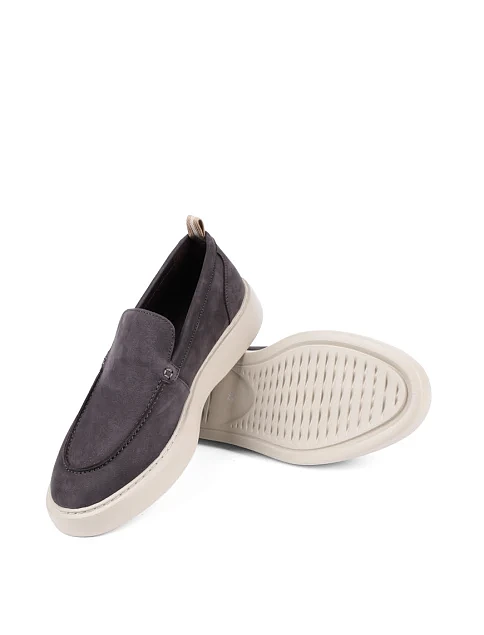 Мужские туфли Miguel Miratez из нубука серые - фото 2 - Miraton