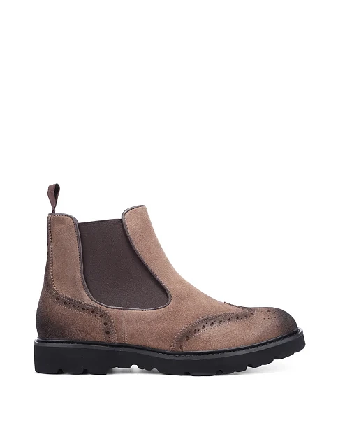 Чоловічі черевики челсі Miguel Miratez замшеві бежеві - фото 1 - Miraton