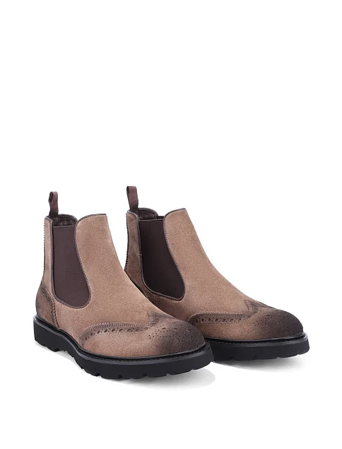 Чоловічі черевики челсі Miguel Miratez замшеві бежеві - фото 3 - Miraton