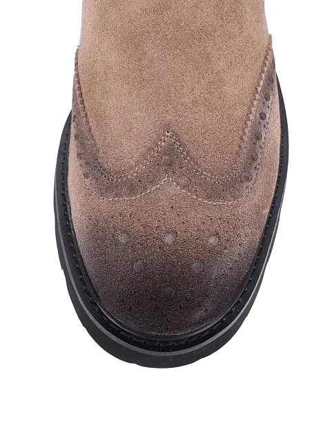 Чоловічі черевики челсі Miguel Miratez замшеві бежеві - фото 5 - Miraton