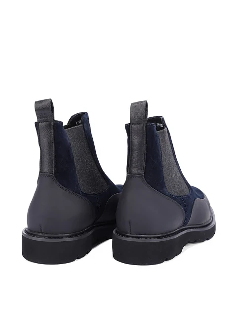 Чоловічі черевики челсі Miguel Miratez шкіряні сині - фото 4 - Miraton