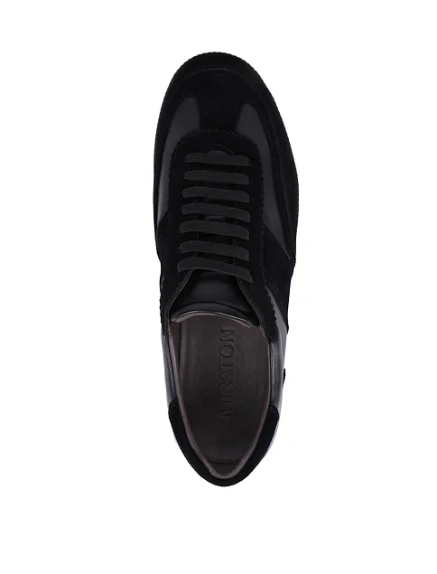 Чоловічі кеди MIRATON шкіряні чорні - фото 2 - Miraton