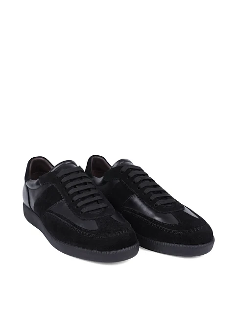 Чоловічі кеди MIRATON шкіряні чорні - фото 3 - Miraton