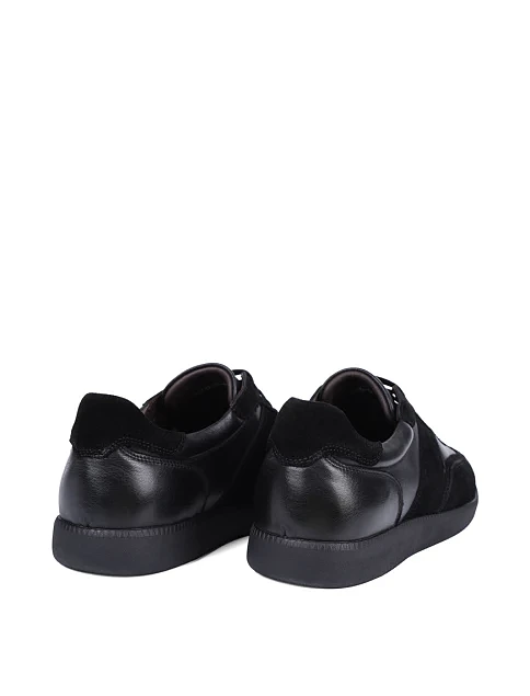 Чоловічі кеди MIRATON шкіряні чорні - фото 4 - Miraton