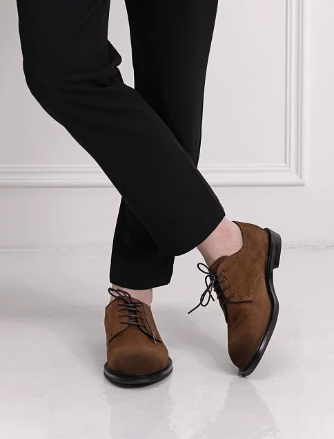 Чоловічі туфлі Miguel Miratez замшеві коричневі - фото 2 - Miraton