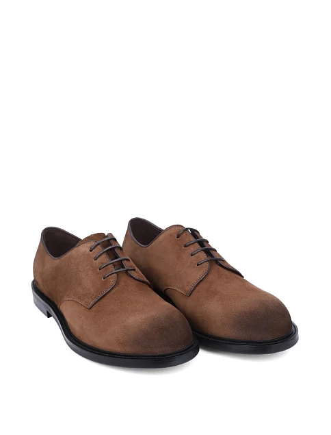 Чоловічі туфлі Miguel Miratez замшеві коричневі - фото 4 - Miraton