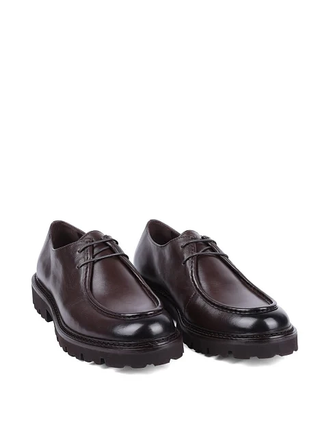 Мужские туфли Miguel Miratez кожаные коричневые - фото 3 - Miraton