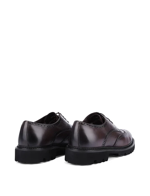 Чоловічі туфлі шкіряні коричневі - фото 4 - Miraton