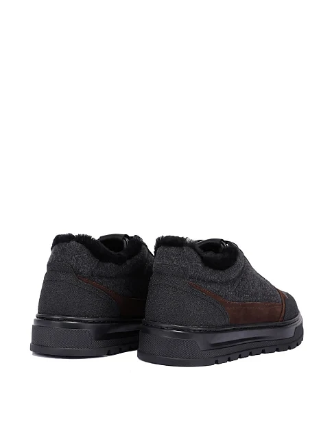 Чоловічі кеди шкіряні сірі - фото 4 - Miraton