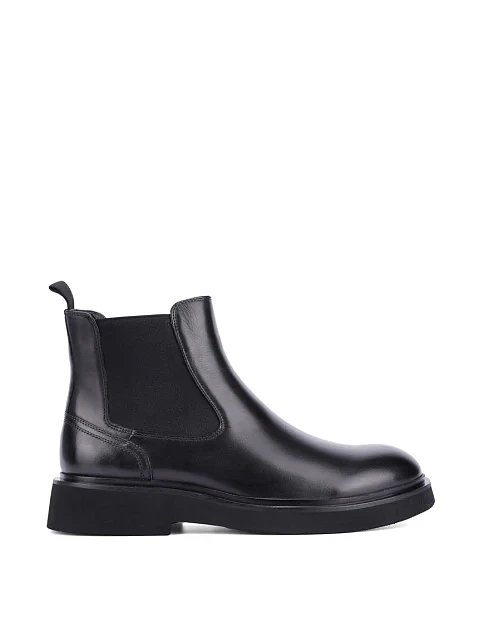 Мужские ботинки челси кожаные черные - фото 1 - Miraton