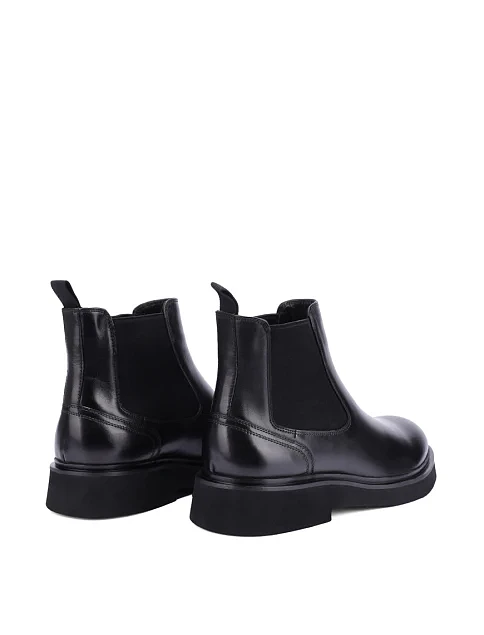 Мужские ботинки челси кожаные черные - фото 4 - Miraton