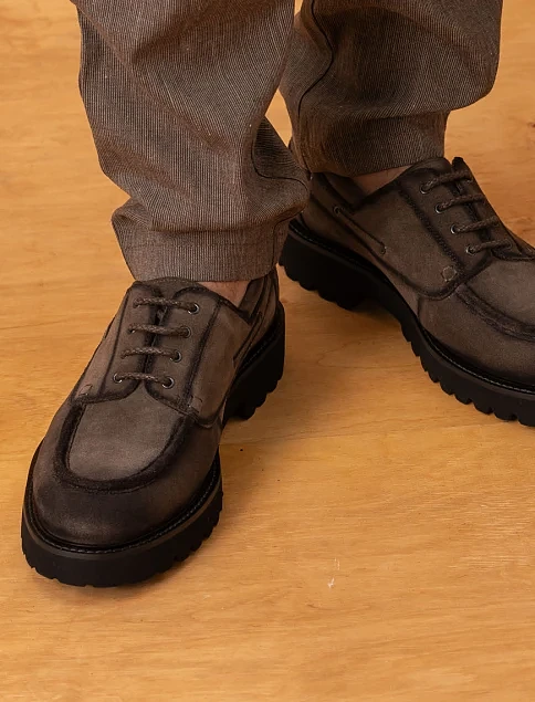 Чоловічі туфлі Miguel Miratez замшеві бежеві - фото 6 - Miraton