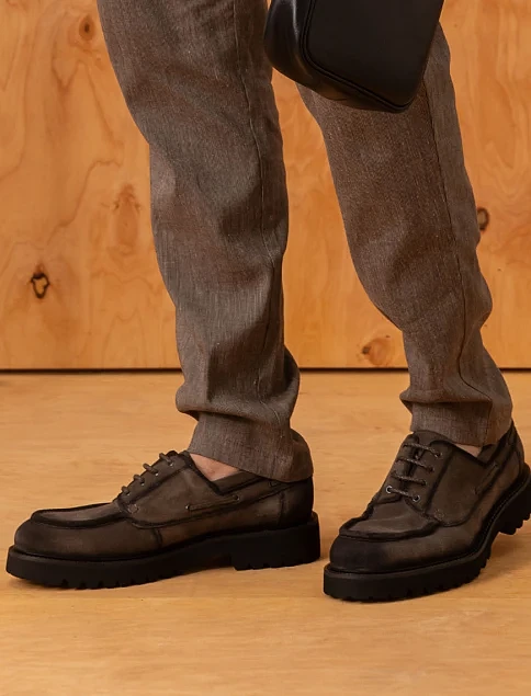 Чоловічі туфлі Miguel Miratez замшеві бежеві - фото 7 - Miraton