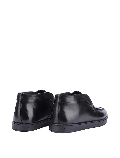 Мужские ботинки кожаные черные - фото 4 - Miraton