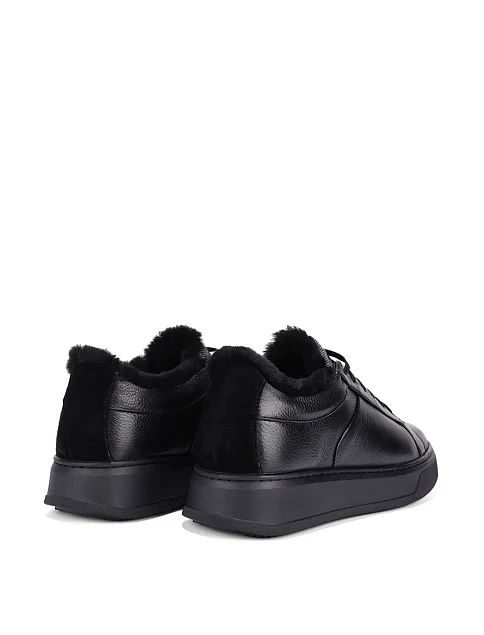 Чоловічі кеди шкіряні чорні - фото 4 - Miraton