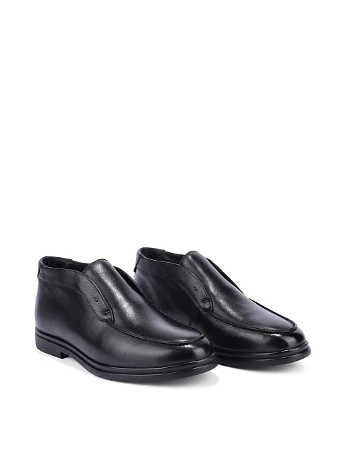 Мужские ботинки кожаные черные - фото 3 - Miraton