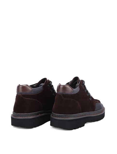 Мужские ботинки замшевые коричневые - фото 4 - Miraton