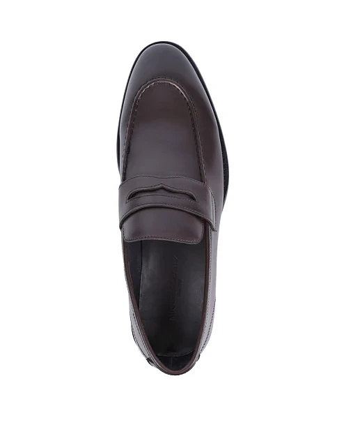 Мужские туфли Miguel Miratez кожаные коричневые - фото 2 - Miraton