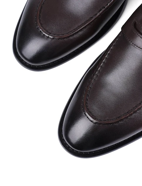 Мужские туфли Miguel Miratez кожаные коричневые - фото 5 - Miraton