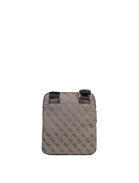 Мужская сумка кросс-боди Guess из экокожи бежевая - фото 3 - Miraton