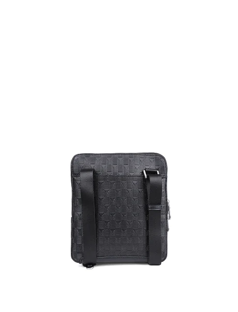 Мужская сумка мессенджер Guess из экокожи черная - фото 3 - Miraton