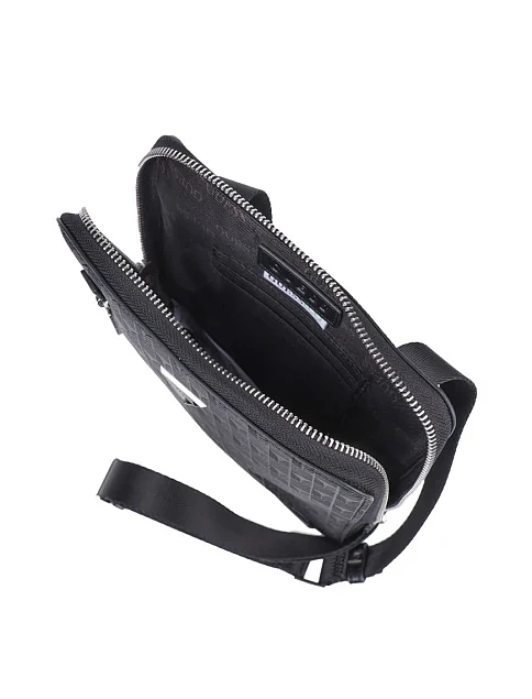 Мужская сумка мессенджер Guess из экокожи черная - фото 5 - Miraton