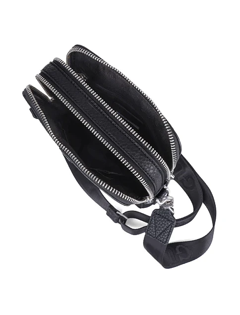 Мужская сумка мессенджер Guess из экокожи черная - фото 5 - Miraton