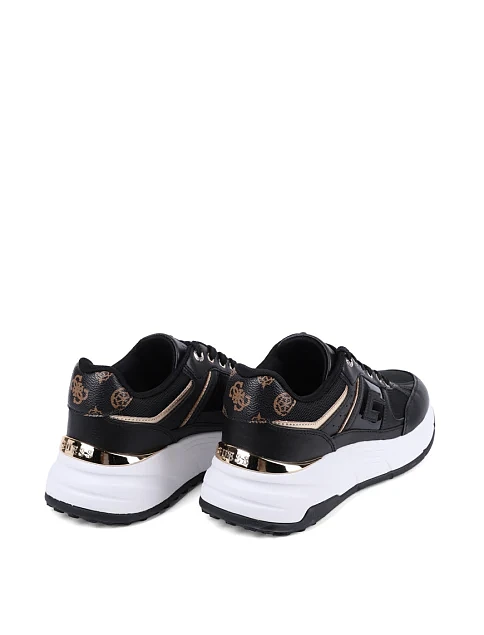 Женские кроссовки Guess из экокожи черные - фото 4 - Miraton