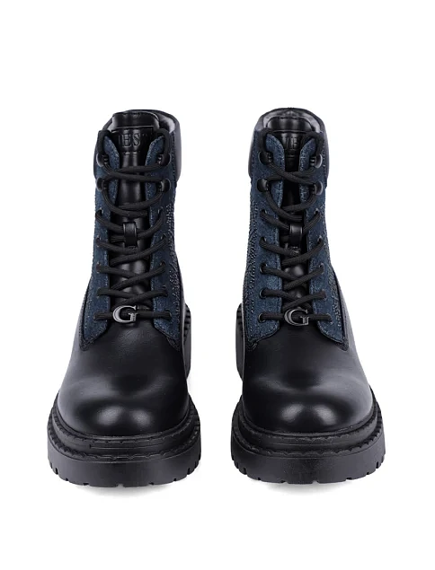 Женские ботинки Guess из экокожи черные - фото 2 - Miraton