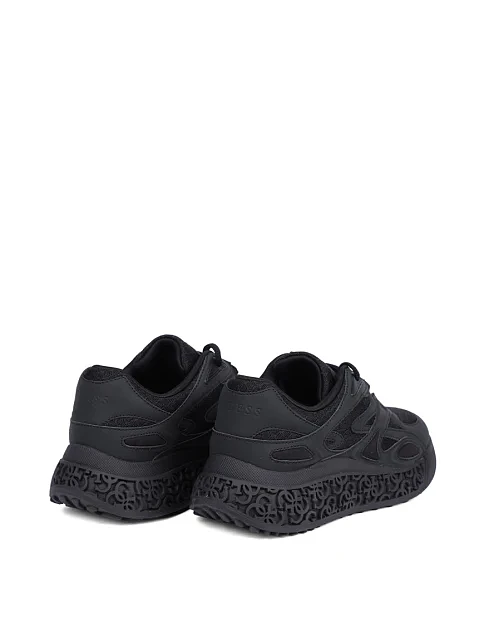 Жіночі кросівки Guess з екошкіри чорні - фото 4 - Miraton