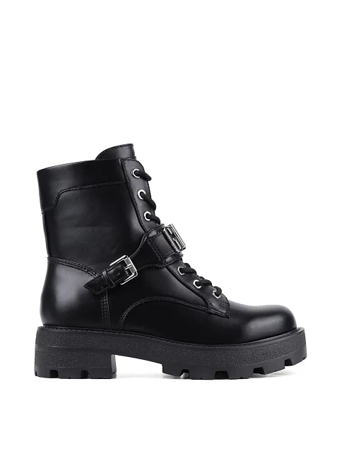 Женские ботинки Guess из экокожи черные - фото 1 - Miraton