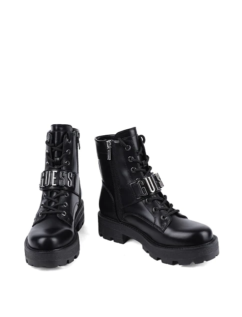 Женские ботинки Guess из экокожи черные - фото 2 - Miraton