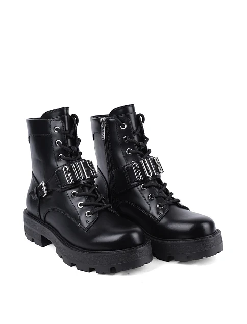 Женские ботинки Guess из экокожи черные - фото 3 - Miraton